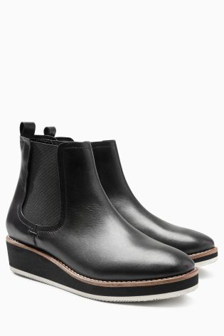 Black Sporty Chelsea Boots